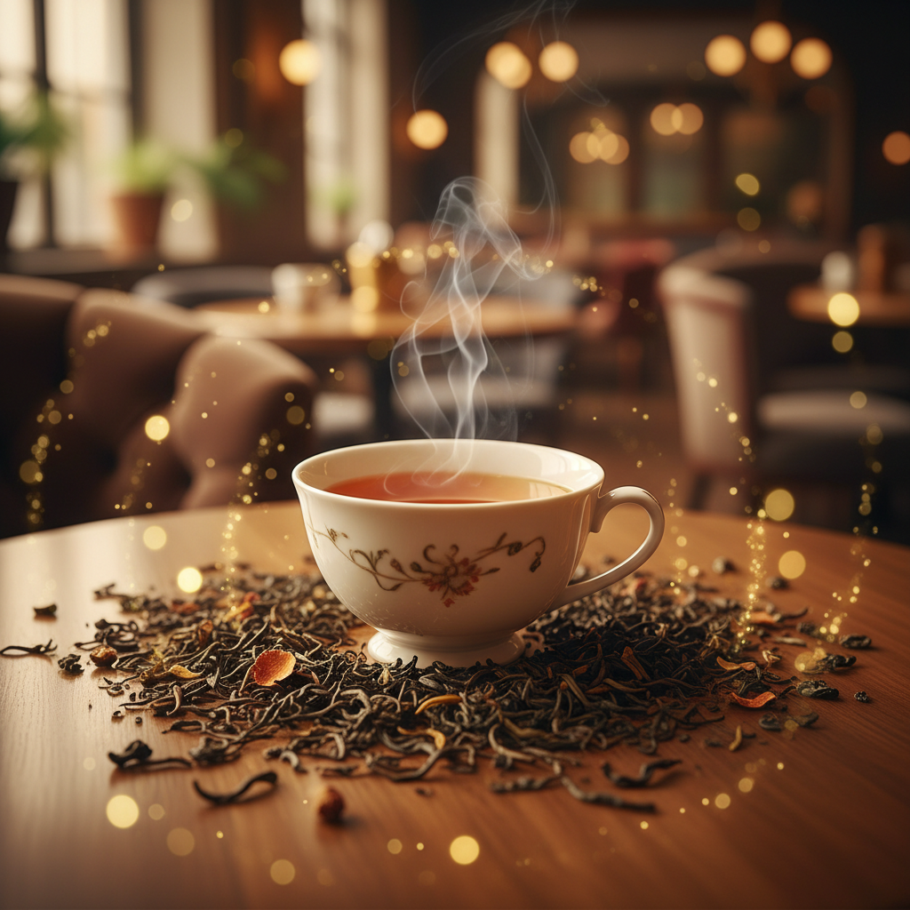 Gold glitter faded tea
